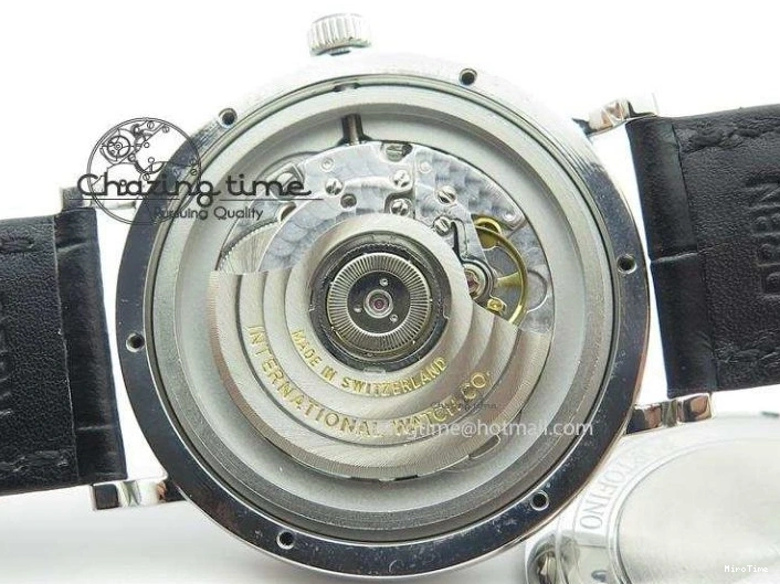 MIROTIME 0511 GoodFit Portofino SCHAFFHAUSEN SS MKF 1:1 V2 Best Edition Black Dial On Black Leather Strap A 7350